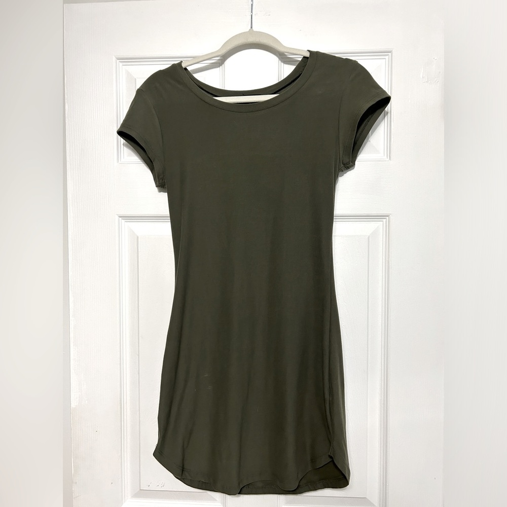 Derek Heart olive green T-shirt dress, size medium